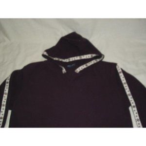 Sideout Women's Sweatshirt Purple Size L Snowflake Ribbon Trim Hood Pockets